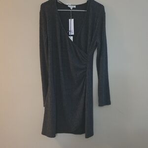 Nine Britton Charcoal Long-Sleeve Dress. Its  New With Tags